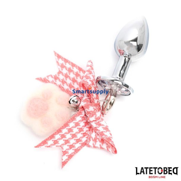 Anal Plug with Jewel and Pompon