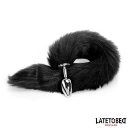 Anal plug with tail Black 40 cm