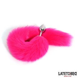 Anal plug with tail Hot Pink 40 cm