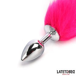 Anal plug with tail Hot Pink 40 cm