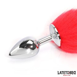 Anal plug with tail Red 40 cm