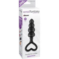 Anal Stimulator Beaded Luv Probe Black
