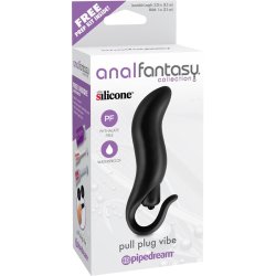 Anal Stimulator Pull Plug Vibe Black