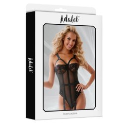 Ariana Teddy with Garter Belt and Leg Rings Black - S/M