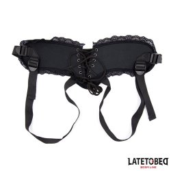 Lace Edge Strap On with Silicone Ring
