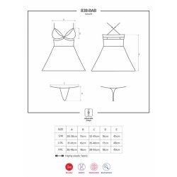 Babydoll and Thong Set Black - S/M