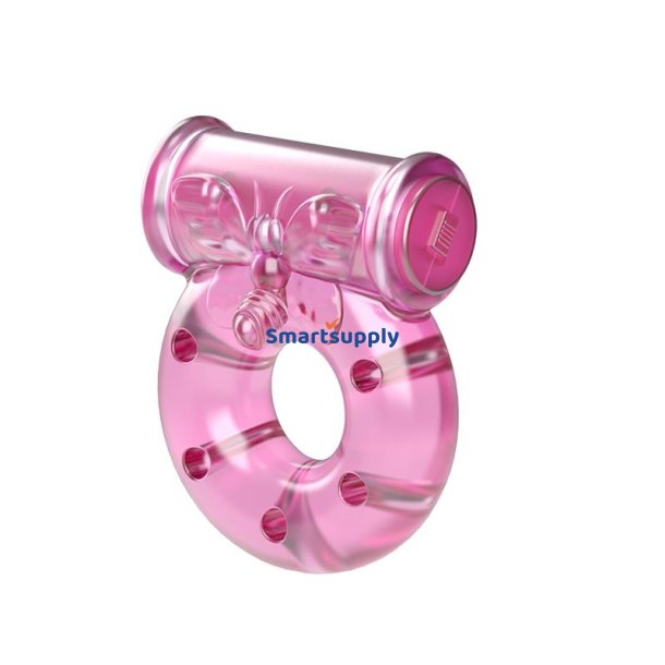 Baile Vibrating Cock Ring with Condom Pink