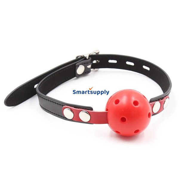 Ball Gag Breathable Black/Red