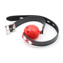 Ball Gag Breathable Black/Red