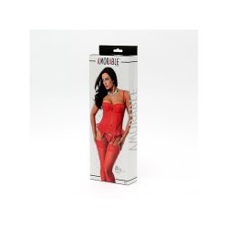 Basque and Stockings Red - XL