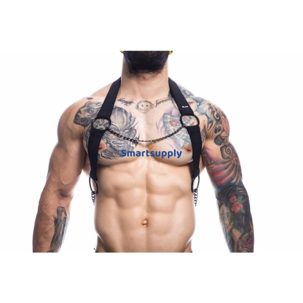 Black Chain Chest Harness - S/M