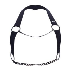 Black Chain Chest Harness - S/M