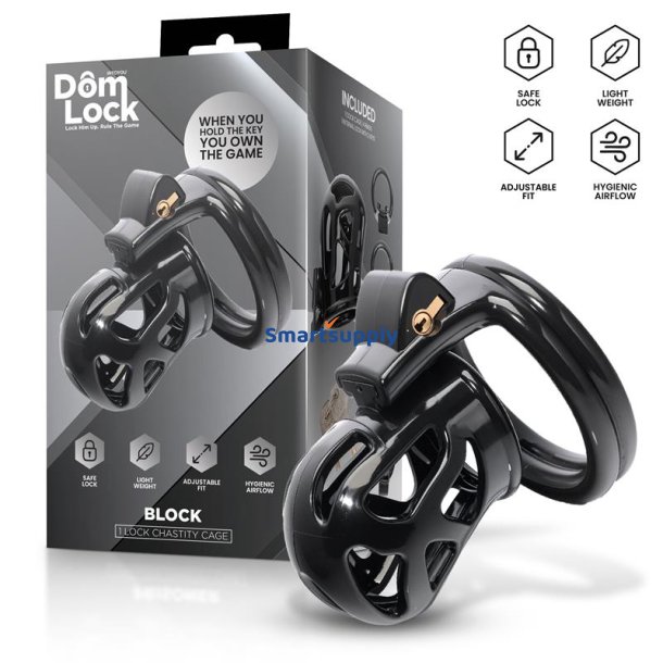 Block Chastity Cage with Internal Lock