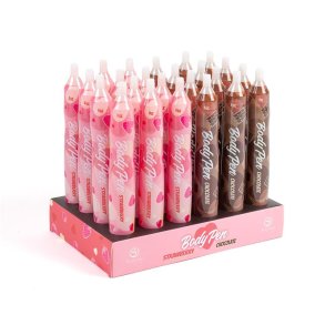 Body Pen Display 24 units 12 Strawberry/12 Chocolate