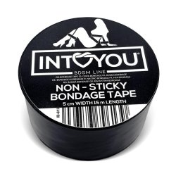 Bondage Tape Non-Sticky Black 15 meters