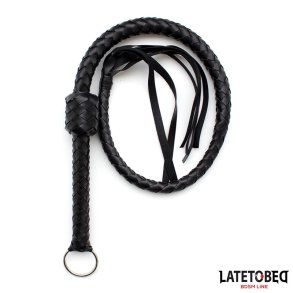Braided Whip Black 116cm