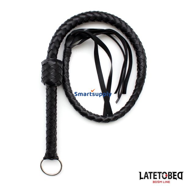 Braided Whip Black 116cm