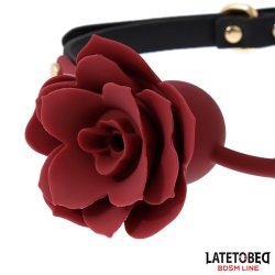 Breathable Silicone Ball Gag with Rose Adjustable 47-56 cm