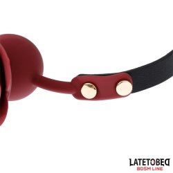 Breathable Silicone Ball Gag with Rose Adjustable 47-56 cm