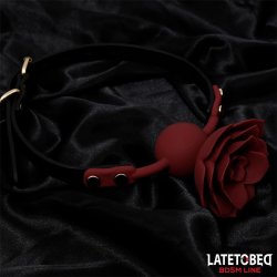 Breathable Silicone Ball Gag with Rose Adjustable 47-56 cm
