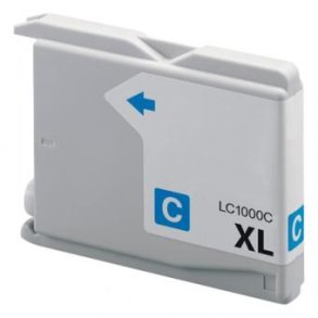 Brother LC1000 Cyan blkpatron 28ml kompatibel