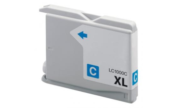 Brother LC1000 Cyan bl�kpatron 28ml kompatibel