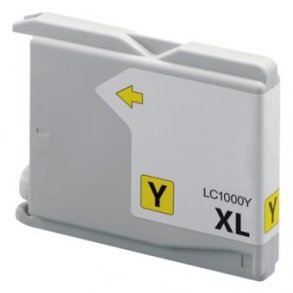 Brother LC1000 Gul blkpatron 28ml kompatibel