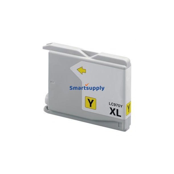 Brother LC970 Gul blkpatron 28ml kompatibel