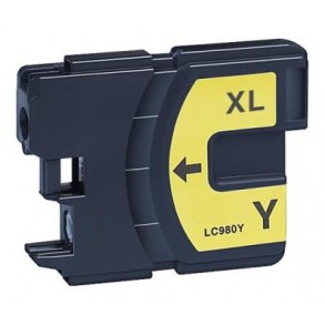 Brother LC980 Gul blkpatron 18ml kompatibel