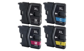 Brother LC985 BCMY 4 stk bl�kpatroner kompatibel rabatpakke