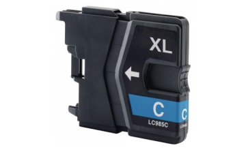 Brother LC985 Cyan bl�kpatron 20ml kompatibel
