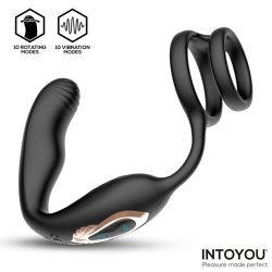 Bruce Prostate Massager 360 with Double Cockring with Vibration