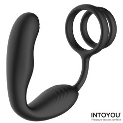 Bruce Prostate Massager 360 with Double Cockring with Vibration