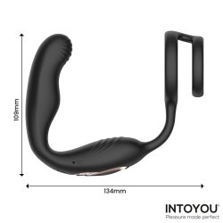 Bruce Prostate Massager 360 with Double Cockring with Vibration