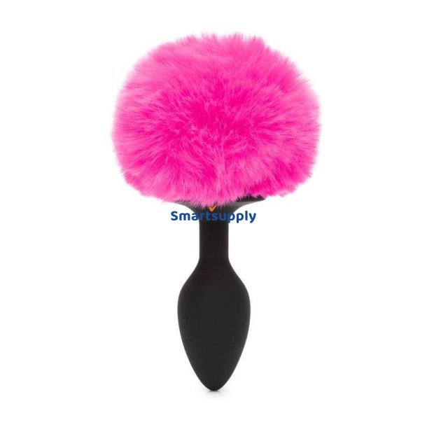 Butt Plug with Pink Fur Tail Small