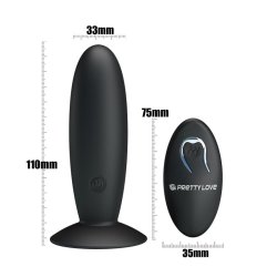 Butt Plug with Remote Control Black