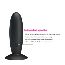 Butt Plug with Remote Control Black