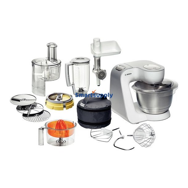 Bosch Styline foodprocessor 900 W 3,9 L Rustfrit stl, Hvid