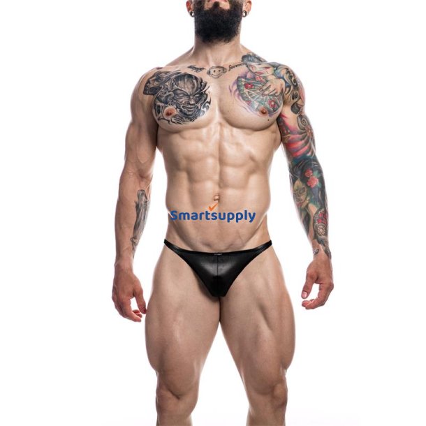 C4M11 Brazilian Brief Leatherette Black - S