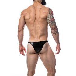 C4M11 Brazilian Brief Leatherette Black - S