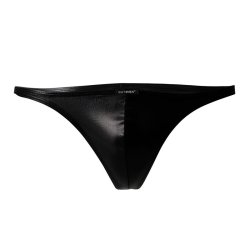 C4M11 Brazilian Brief Leatherette Black - S
