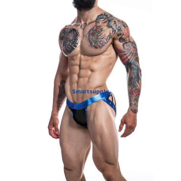 C4M14 Desire Jockstrap Blue Leatherette - S