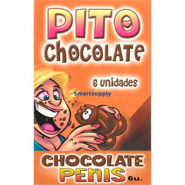 Caja Comic 6 Pene Chocolate Negro