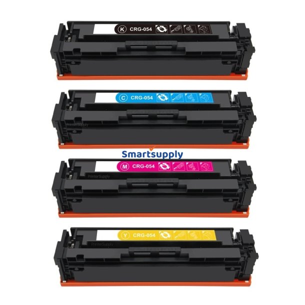Rabat Canon 054H BCMY 4 stk toner 10.000s kompatibel