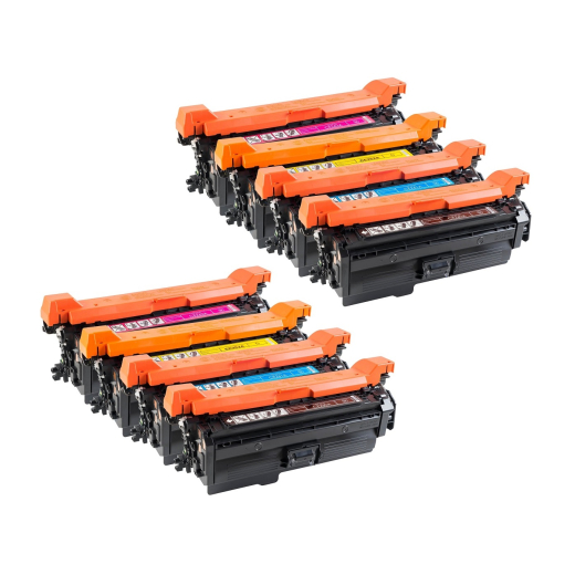 Canon 723 BCMY toner 8 stk 71.000 sider kompatibel rabatpakke