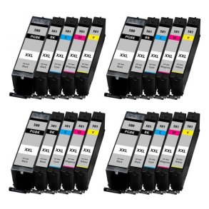 Canon 580 / 581 XXL B/B/C/M/Y 20 blkpatroner kompatibel