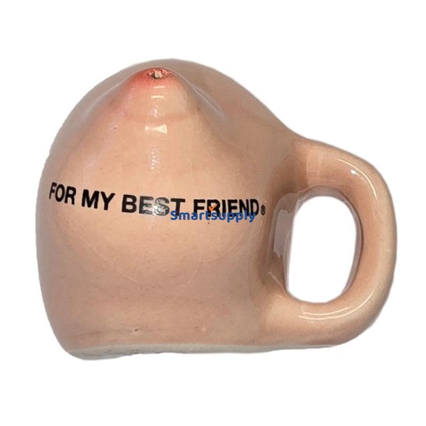 Ceramic breast-shaped fridge magnet