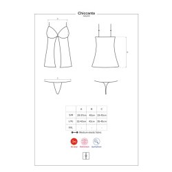 Chiccanta Babydoll and Thong Black - S/M