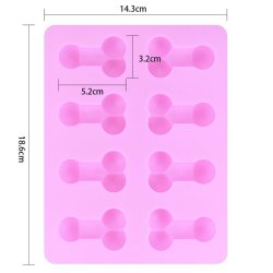 Chocolate or Ice Cubes Silicone Mold Penis Shaped