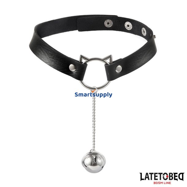 choker with cat ear hoop and bell